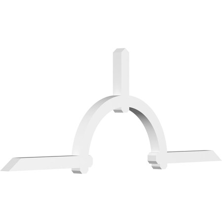 Ekena Millwork Ericson Architectural Grade PVC Gable Bracket, 108"W x 40 1/2"H x 4"D x 4"F, 9/12 Pitch GBP108X41X0404ERI00